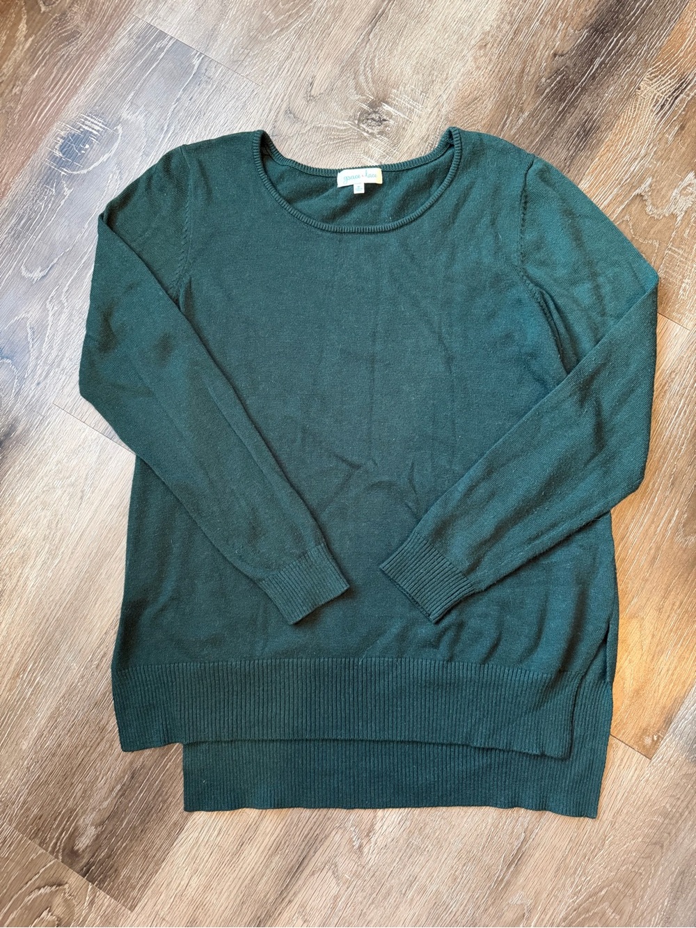 Grace & Lace Forest Green Crewneck Sweater